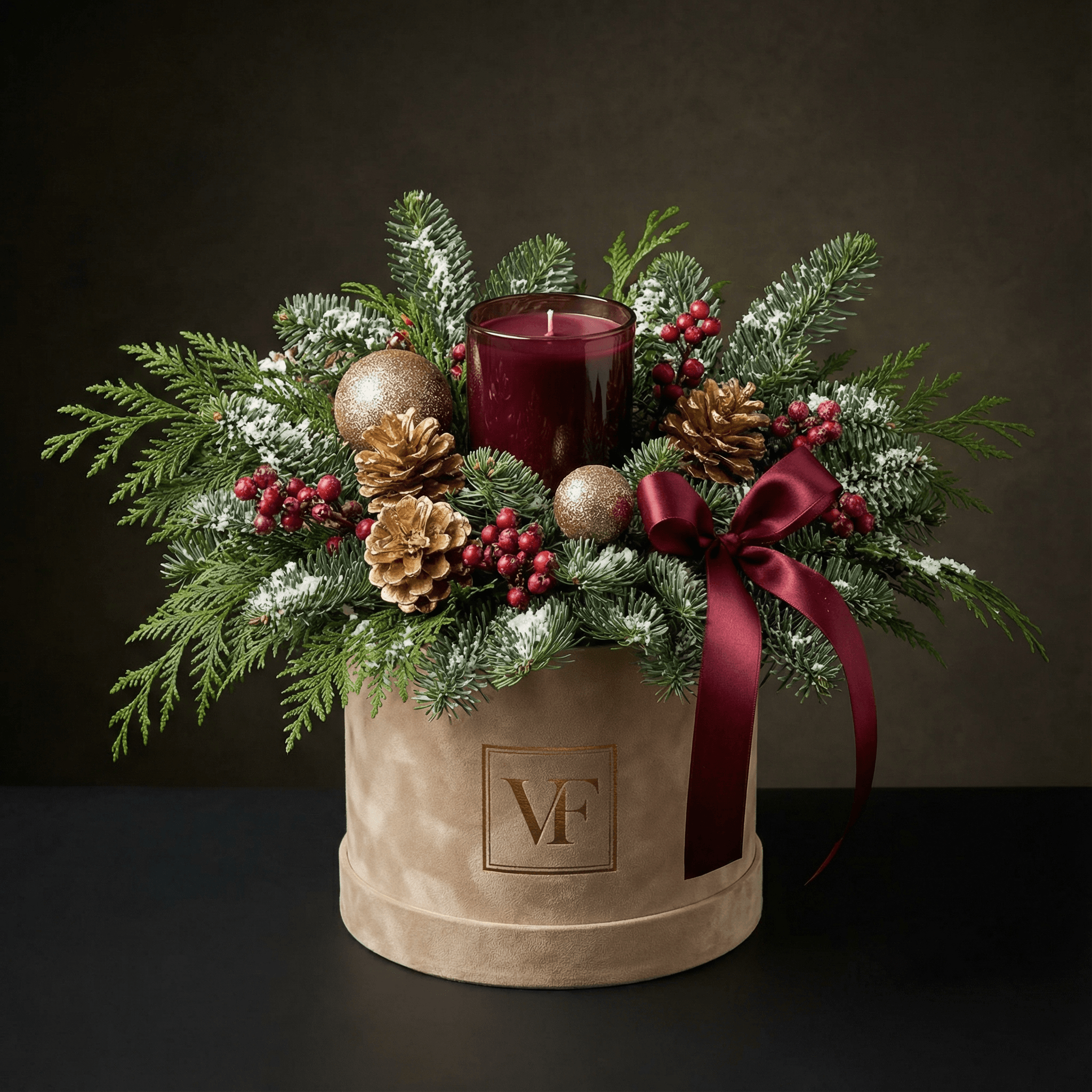 Празнична Аранжман со Свеќа